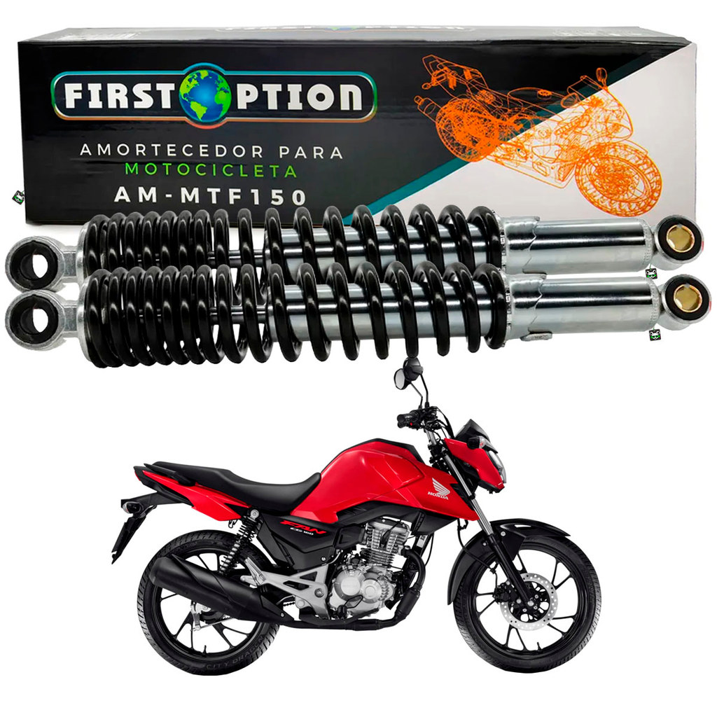 Par Amortecedor Traseiro Honda CG Fan 125/150/160 2004 2005 2006 a 2023 2024