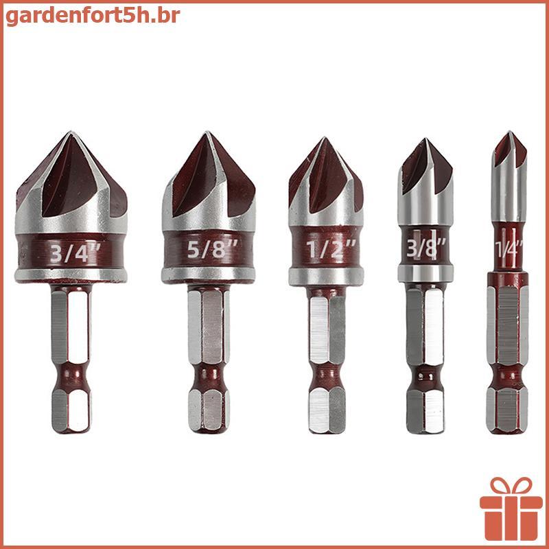 GARDE Abridor De Furos Chanfro Broca Hex Shank Ferramenta De Chanfradura Para Carpintaria 82 ° Brocas Escareadoras Preci