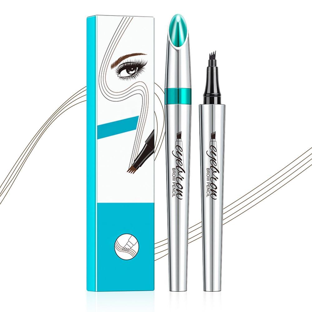 Caneta para Microblading de Sobrancelhas, Novo Lápis de Sobrancelha à Prova d'Água 2025, Caneta para Sobrancelhas com 4