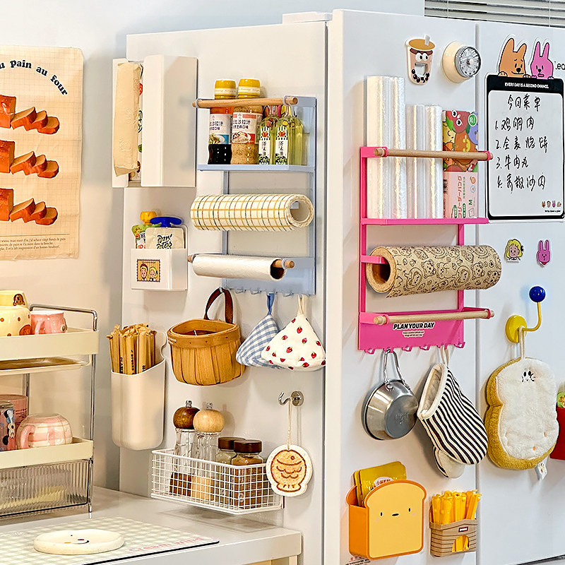 Dopamina geladeira prateleira magnética decoração fora de armazenamento ferramenta útil placa esmalte plástico envoltóri