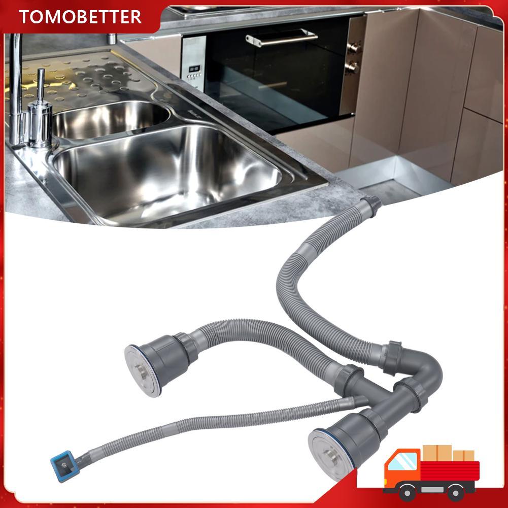 Kit de drenagem de mangueira dupla para pia de cozinha, luminárias universais expansíveis para qualquer espaço,