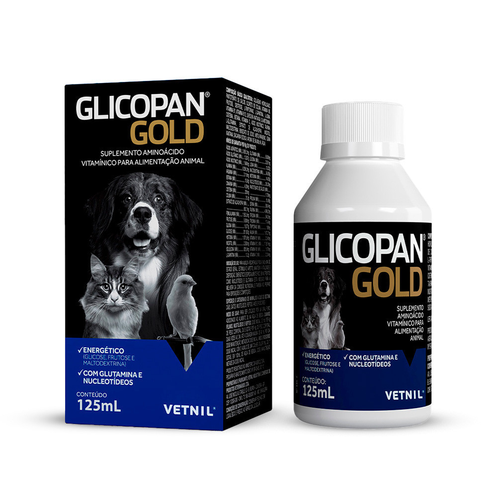 Glicopan Gold Suplemento de Vitaminas para Pets Vetnil - 125ml