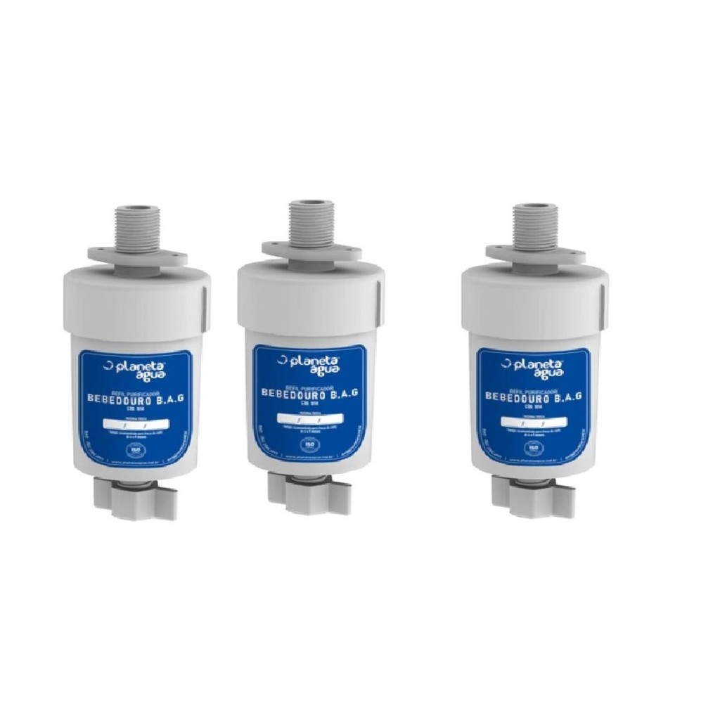 Kit 3 un de Refis Filtro Bebedouro Industrial Ibbl B.A.G -1058A- Água pura para ambientes industriais