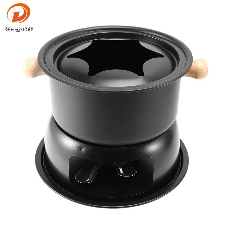 [Novo C] Conjunto De Fabricante De Fondue De Chocolate Multifuncional Aço Carbono Sorvete Queijo Panela Quente