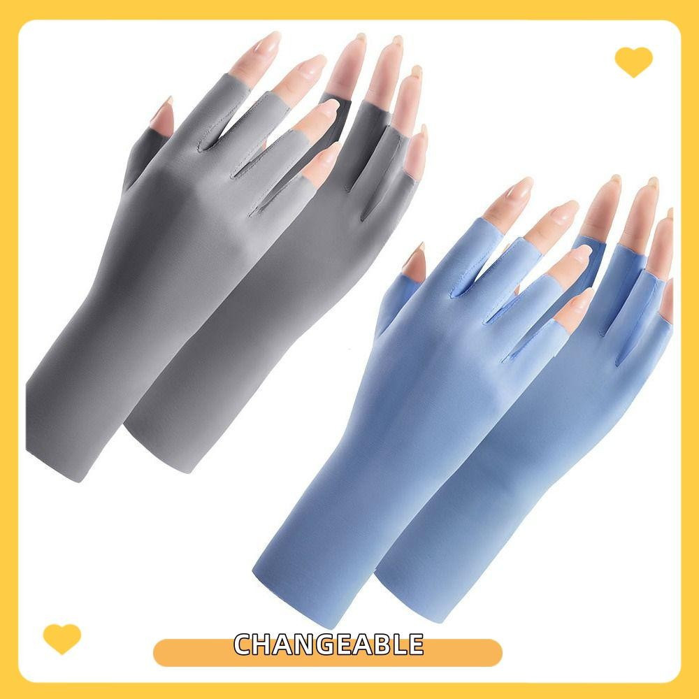 Luvas Mutáveis Para Pintura De Unhas , Raios Anti-Uv Protegem De Protetor Solar De Pele De Dedo , Arte Com Lâmpada Led