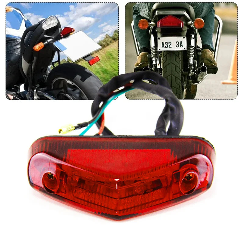 Lanterna Traseira Universal Mini para Motocicleta, para Pit Bike, Dirt Bike, ATV, Chopper, Scooter, Cruiser, Luzes de Fr
