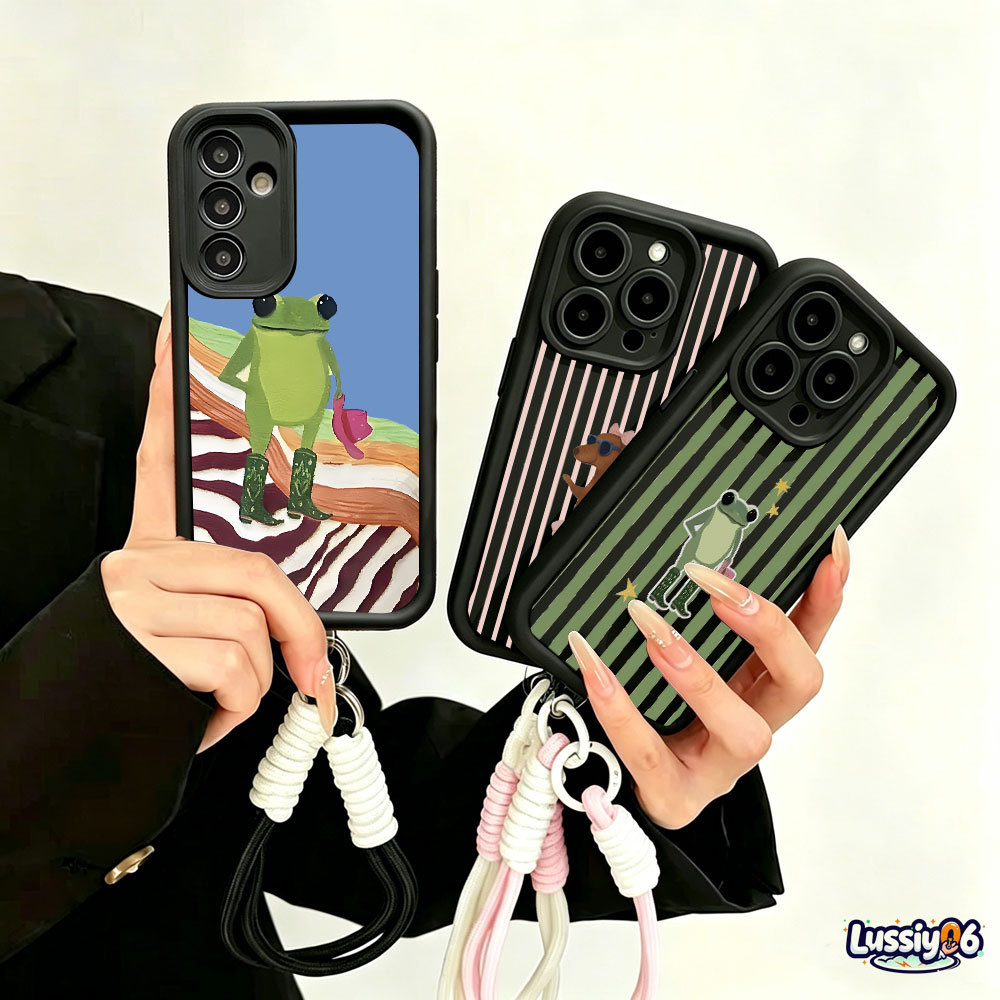 Capa À Prova De Choque Para Samsung A17 A07 A56 A36 A55 A54 A16 A15 A05S A34 A35 Fuuny Sapo Dachshund De Silicone Lussy0
