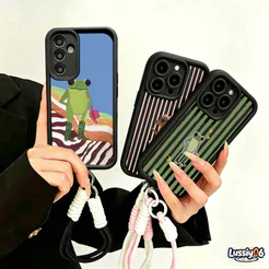 Capa À Prova De Choque Para Samsung A17 A07 A56 A36 A55 A54 A16 A15 A05S A34 A35 Fuuny Sapo Dachshund De Silicone Lussy0