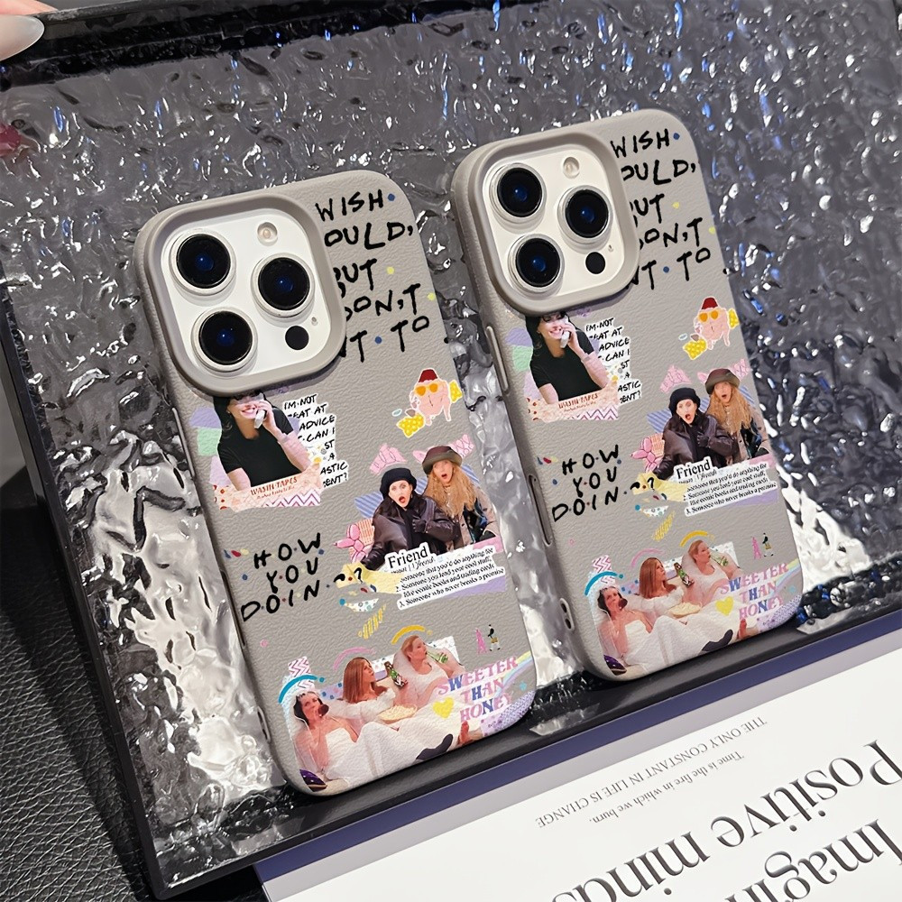 Capa de celular da série de TV americana "Friends", adequada para iPhone 16 15 14 13 12 11 Pro Max Plus, capa protetora.