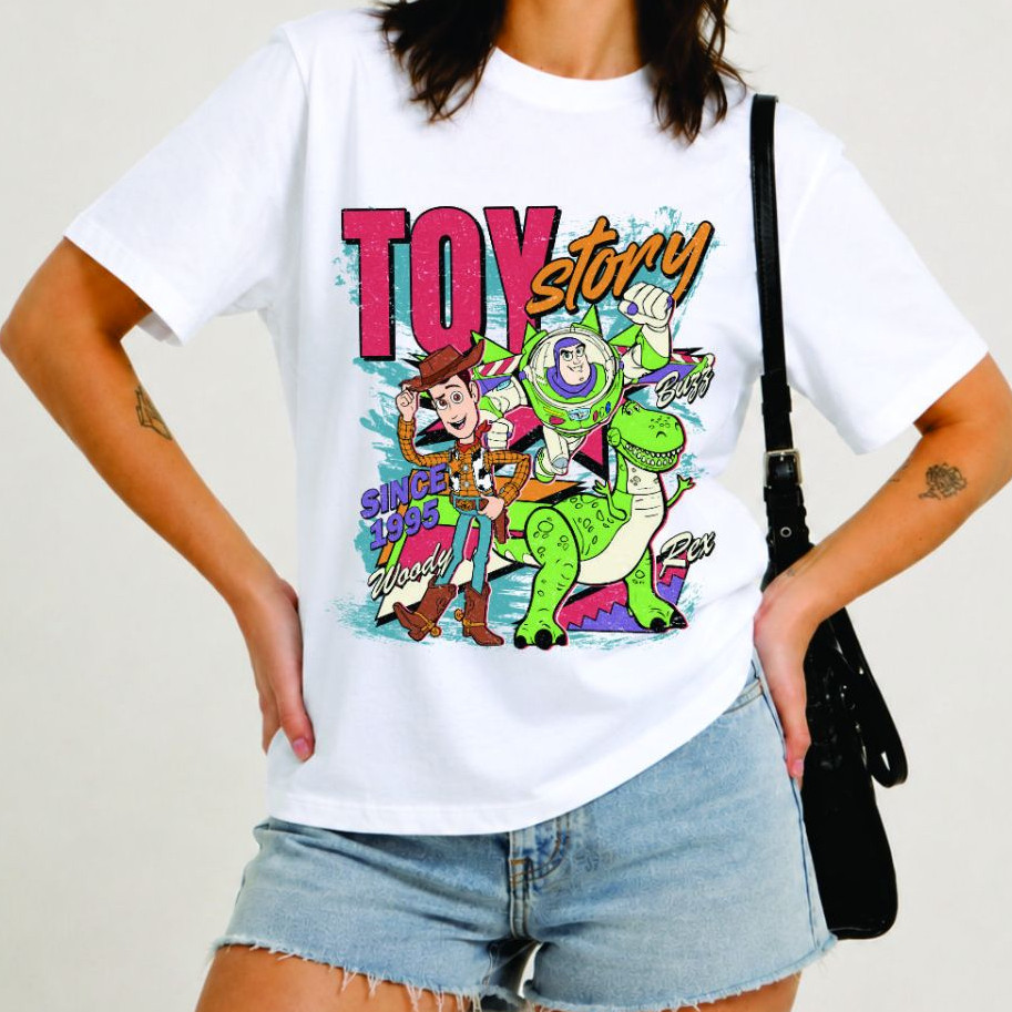 Camiseta Unissex Toy Story Animação Personagens Estampas Variasdas 100% Algodão Envio Rápido