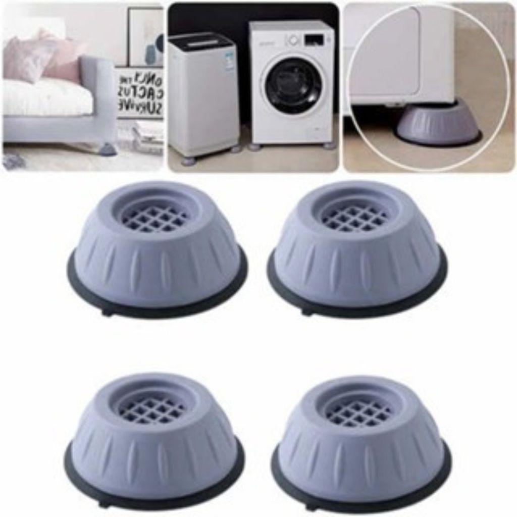 Kit 4 PéS  Lava E Seca Secadora Geladeira Anti Vibração para Fogão Máquina Lavar Frontal Nivelador 4 Peças