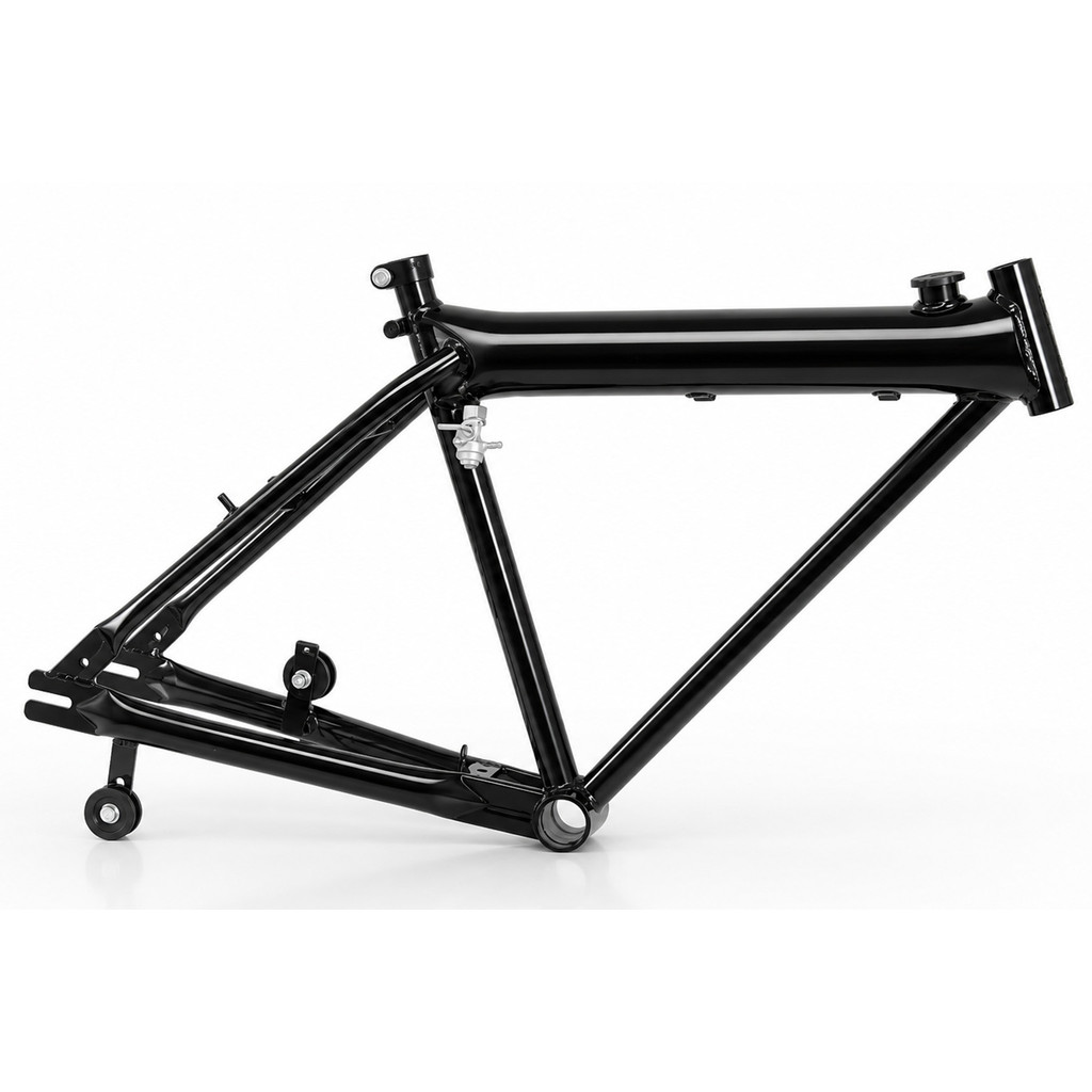 Quadro Bicicleta Motorizada x Com Tanque Combustível Embutido 80cc 100cc Preto