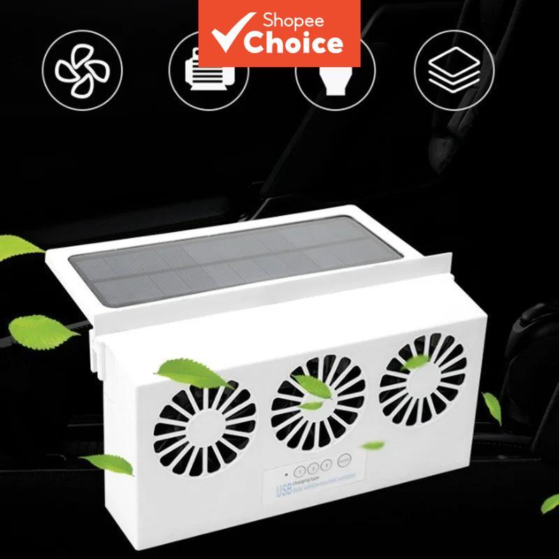 Ventilador Refrigerador De Carro Movido A Energia Solar , De Exaustão Do Radiador De Janela , Ventilação Automática