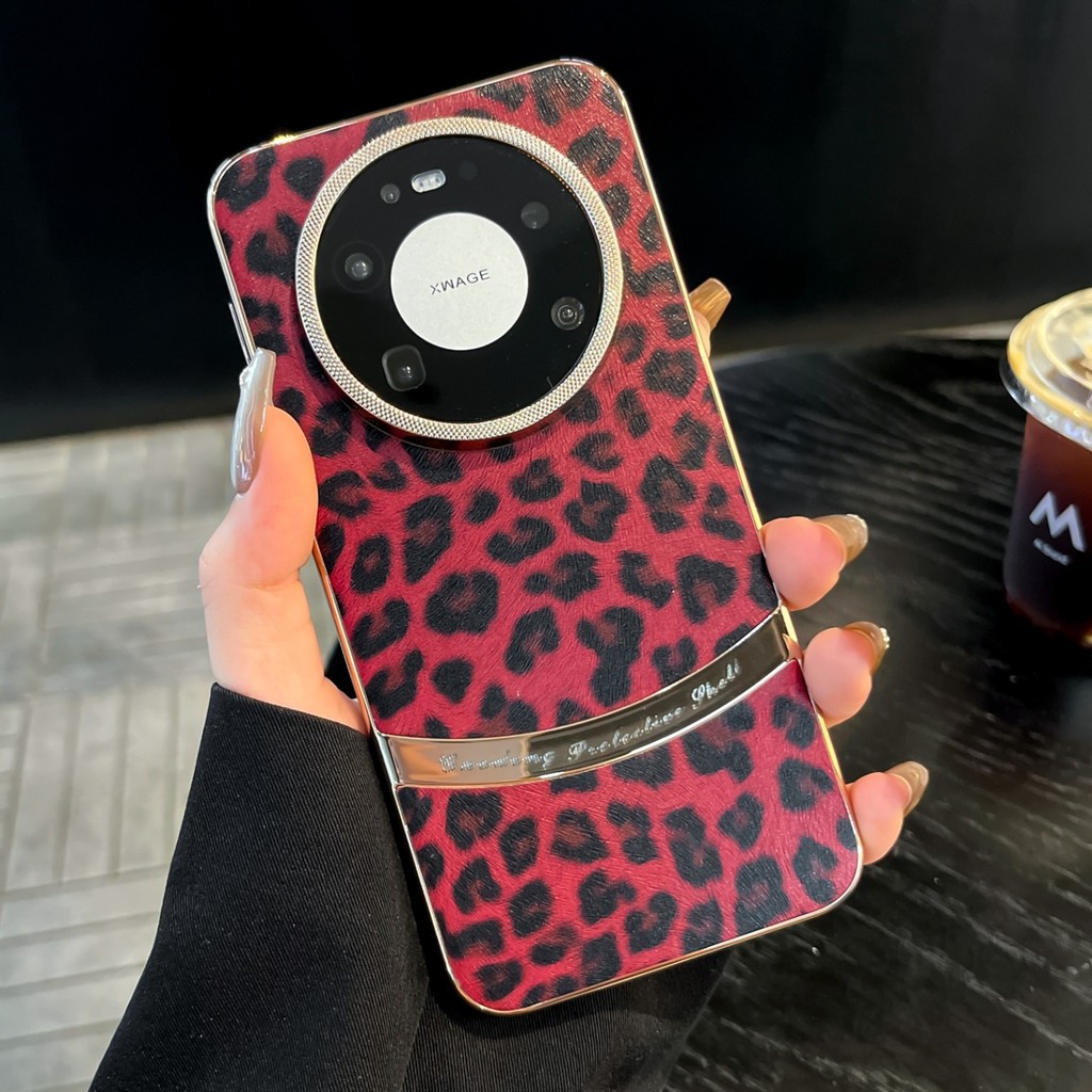 Para Oppo x9ultra, capa de celular com alça de pelúcia com estampa de leopardo marrom, x8pro, nova capa protetora elet