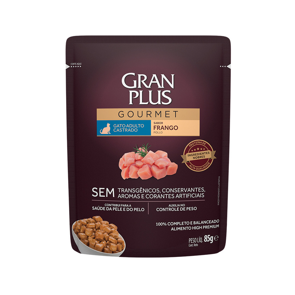 Granplus Sache Gato 85G Castrados Frango