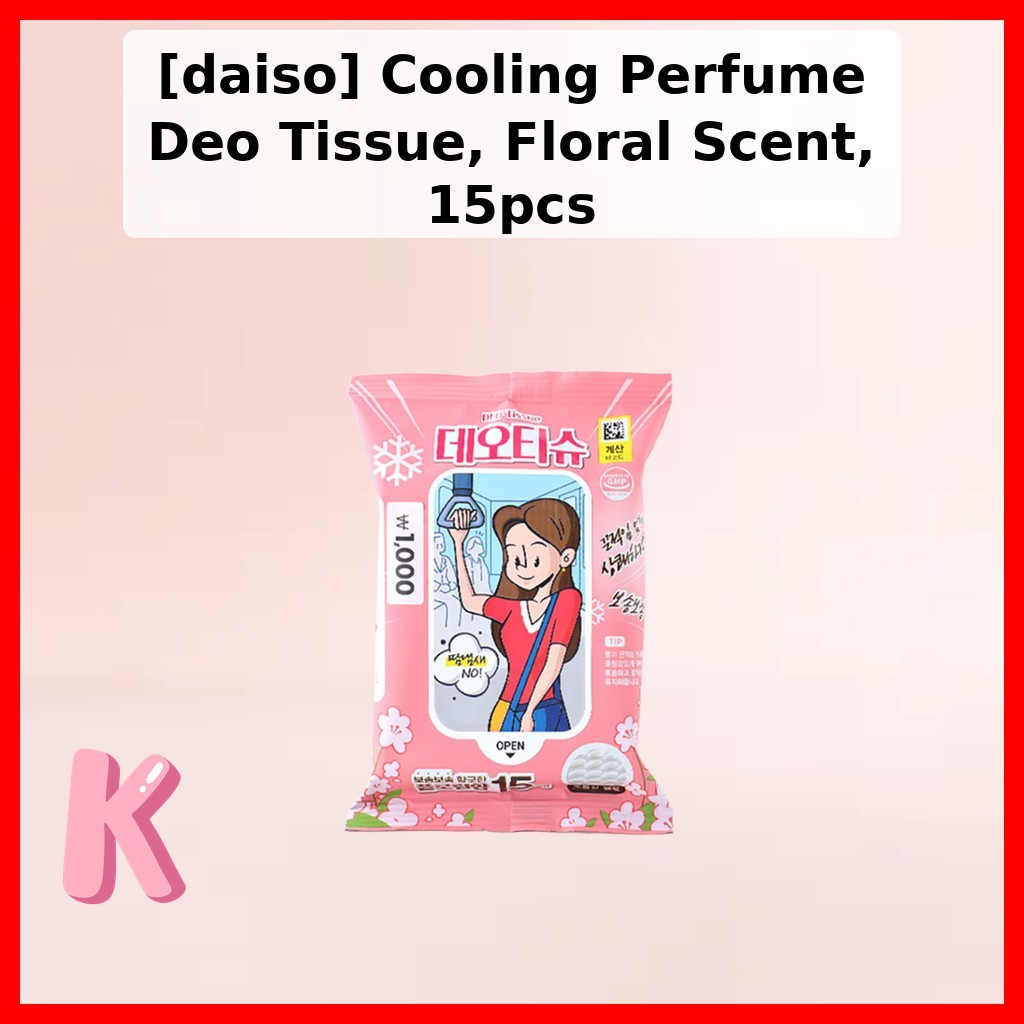 (Quente) daiso Cooling Perfume Deo Tissue , Aroma Floral , 15 Unidades/Tecido Coreano/Fragrância Por kidsarmor