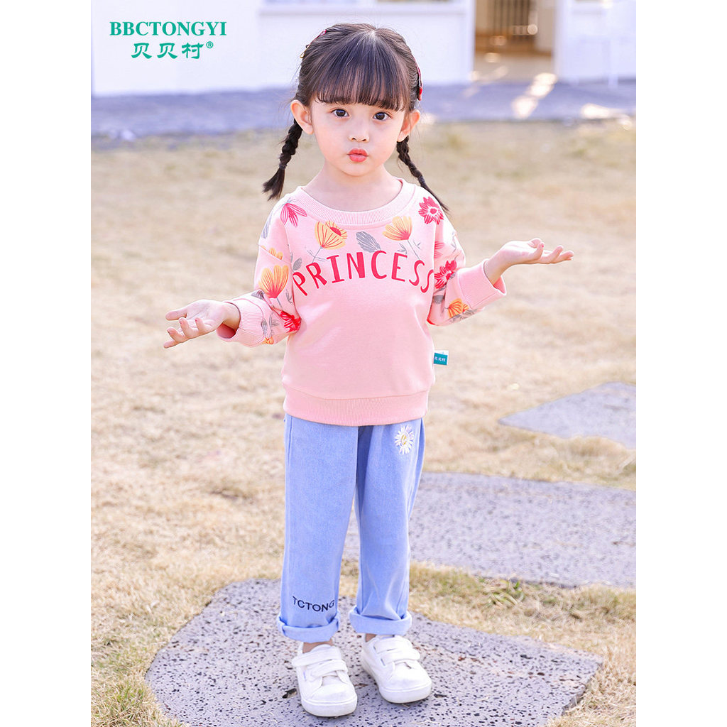 Bebê meninas de manga comprida primavera outono moletom camiseta crianças outono roupas infantis novo estilo jaqueta beb