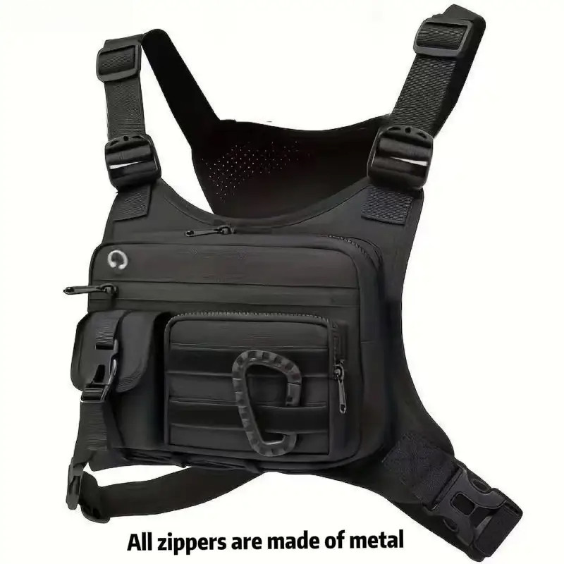 Bolsa de Peito para Homens e Mulheres, Colete Tático para Corrida, Ciclismo, Bolsa de Peito EDC para Esportes e Treinos