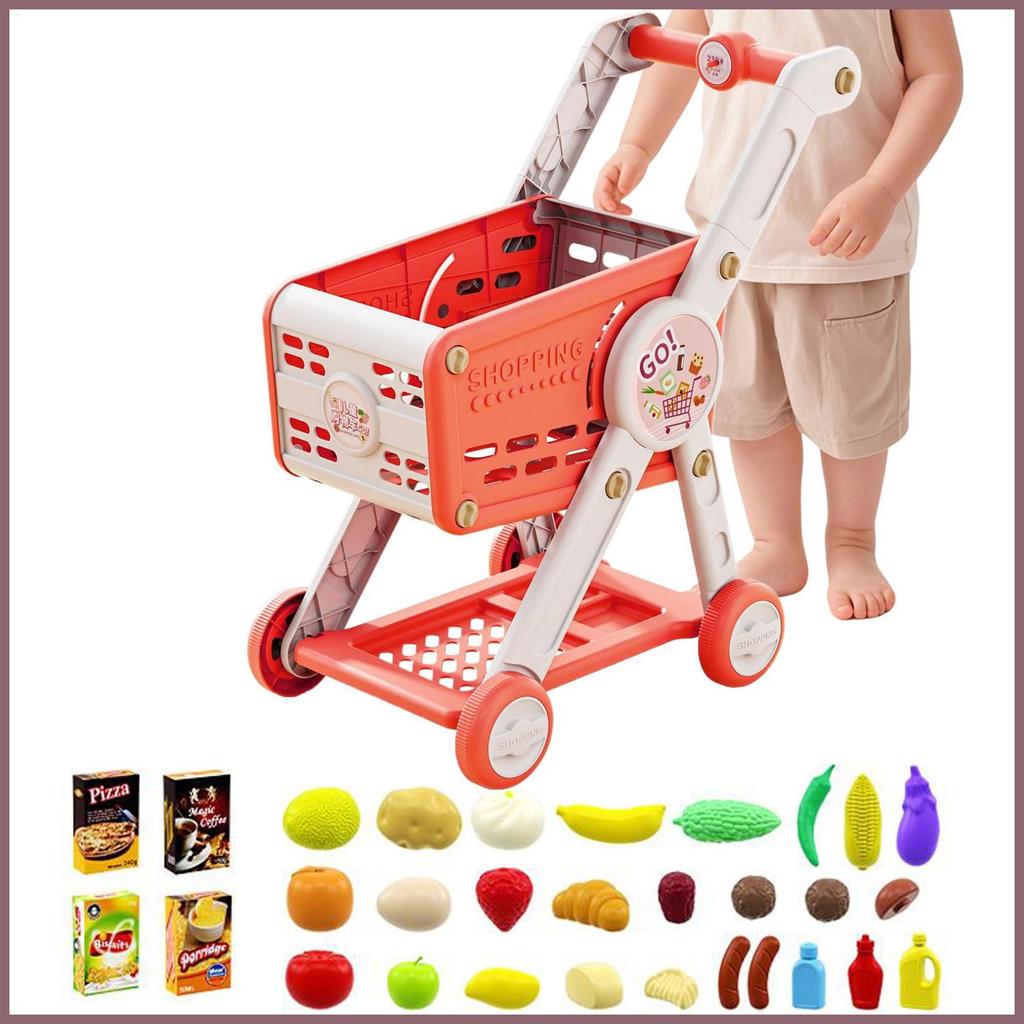 Crianças Brinquedo Carrinho De Compras Jogar Conjunto Fingir Para Aprender Role-Playing Casa De Boneca mueadegbr