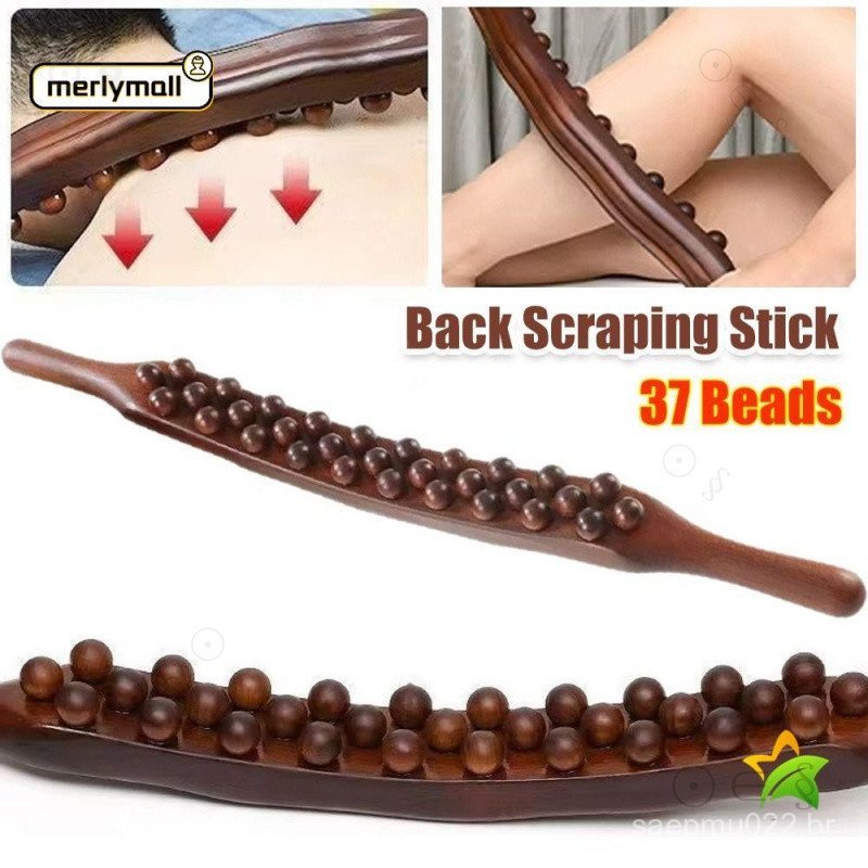 MERLYMALL Bastão de Massagem Corporal, Bastão de Terapia de Relaxamento Manual para Costas, Massageador Universal de Acu