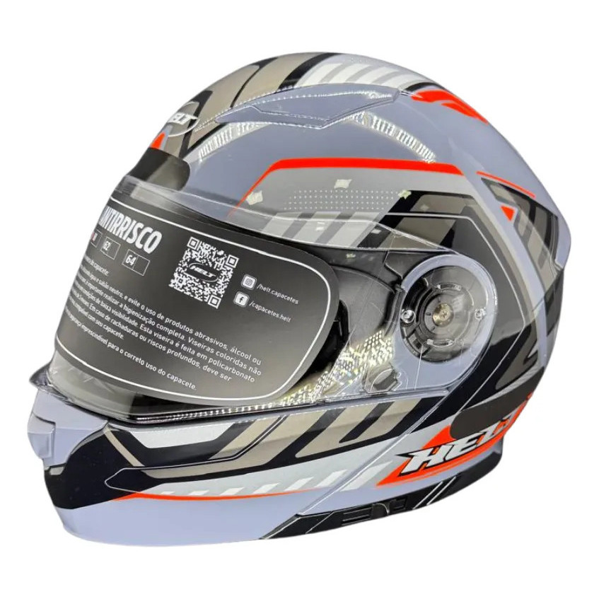 Capacete Articulado Robocop Tamanho 58 Helt Hippo Glass