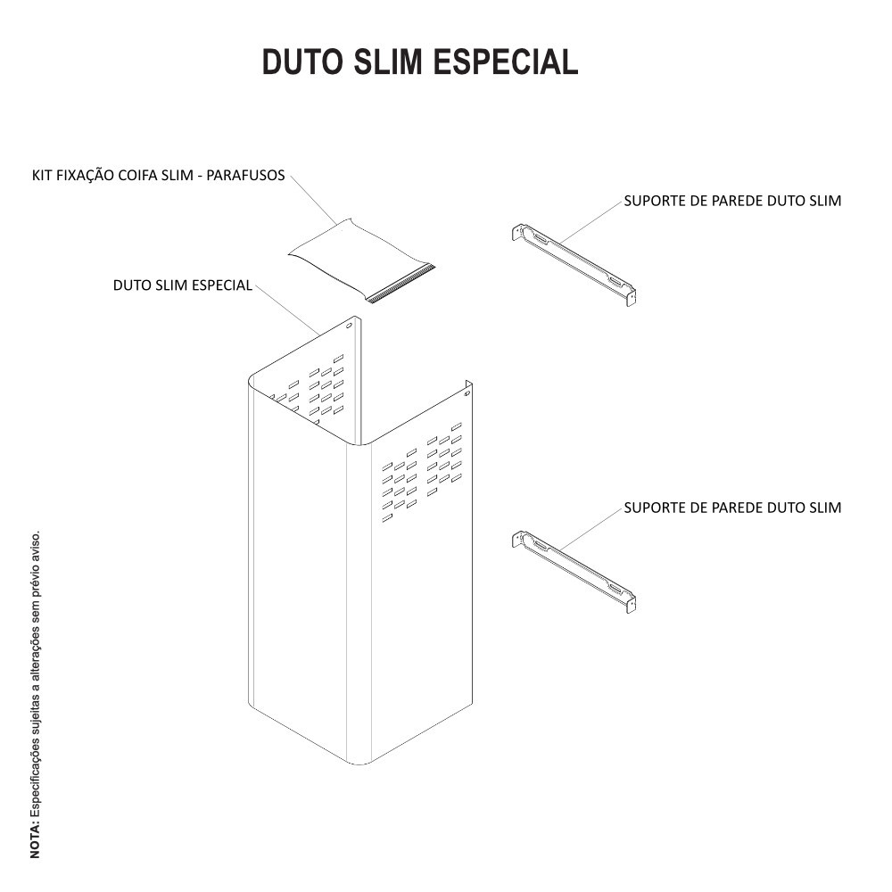 Duto Especial Kromanox para Coifa de Parede 1 Metro · foto 2