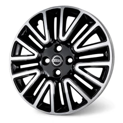 Jogo 4 Calotas Aro 16 Kicks Preto/Prata Esportiva Grid Nissan - 001CP-PBP-E