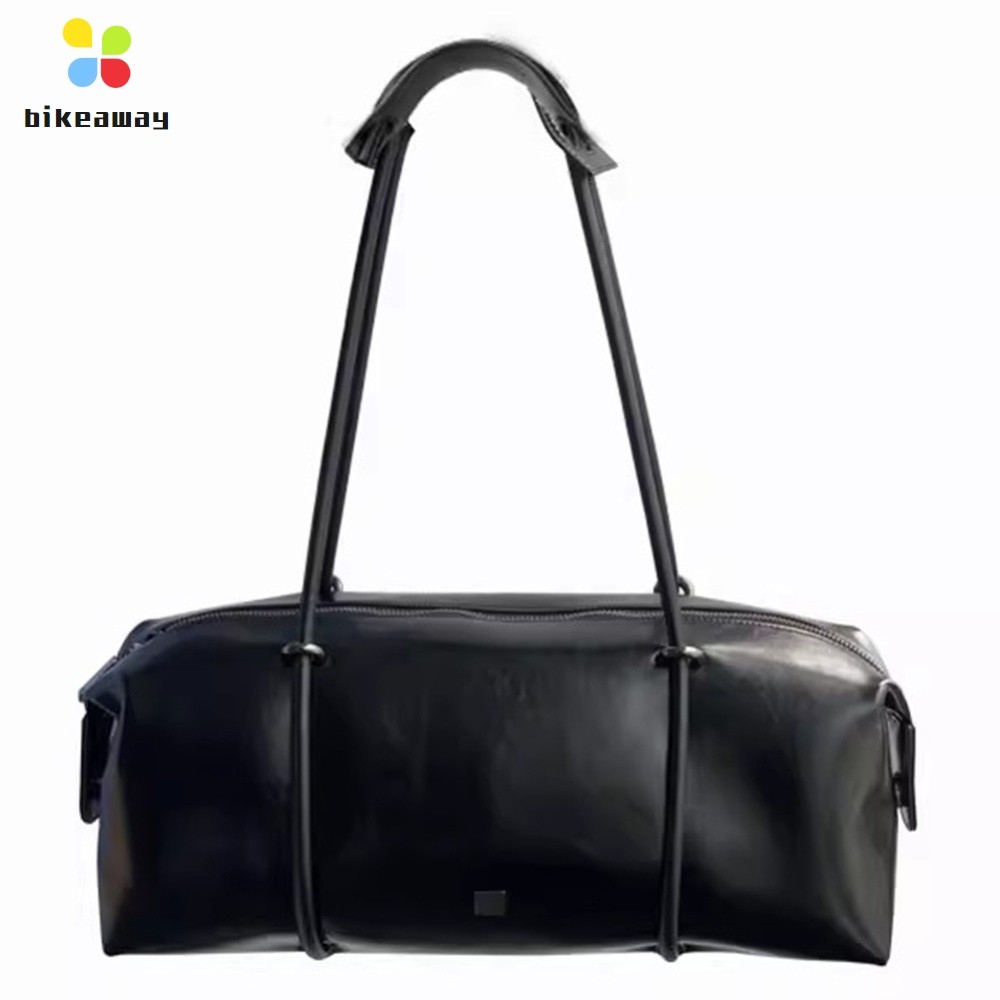 Bolsa Feminina Casual Embreagem Cor Sólida PU Boston Travesseiro Para Viagens Ao Ar Livre