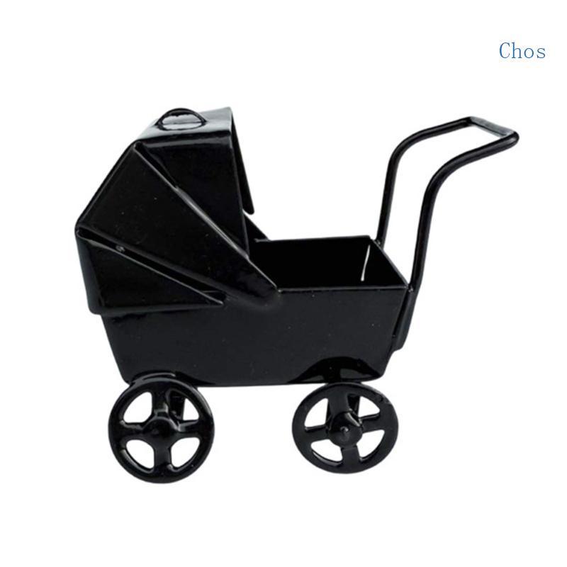 Chos Miniatura Fingir Jogar Berço Carrinho De Bonecas Móveis Seguro Design Plástico Acessório Berçário