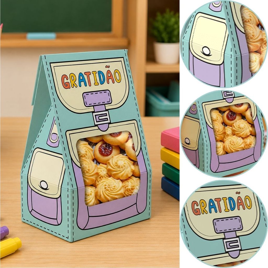 10~30 SACO EMBALAGEM COM VISOR DIA DOS PROFESSORES 6036 (IDEIA DIA DOS PROFESSORES) CHOCO