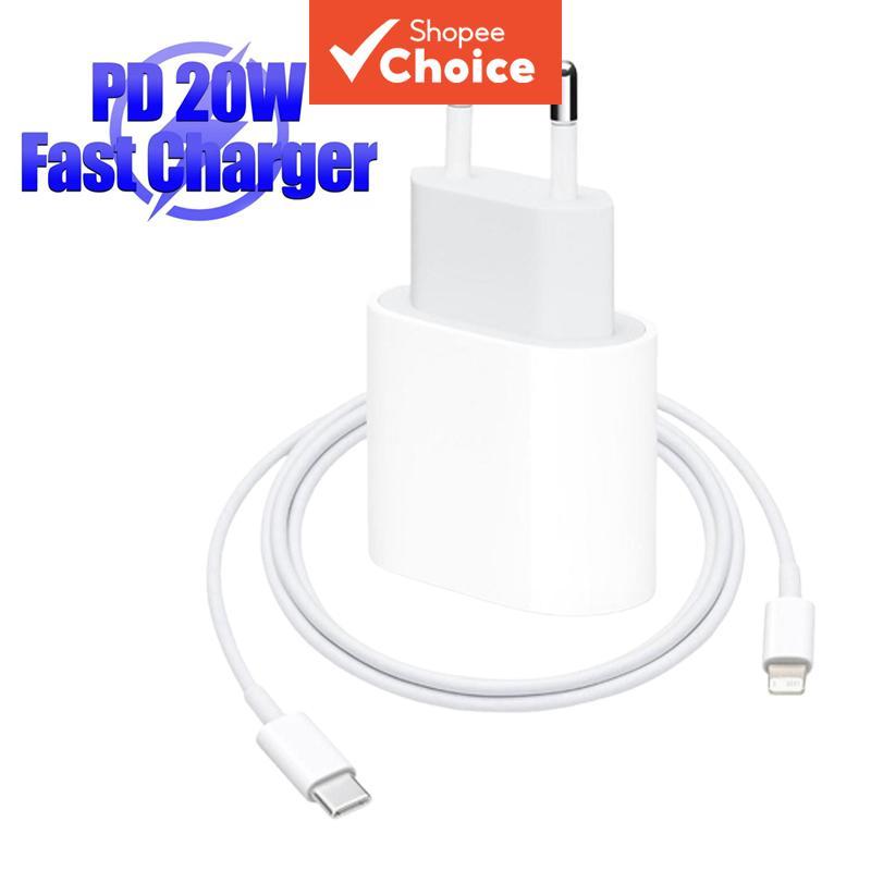Cabo Carregador Rápido PD 20W, Adaptador de Energia para Parede para iPhone 14 13 Mini 12 11 Pro Max X XS 6s 7+ 8 Plus
