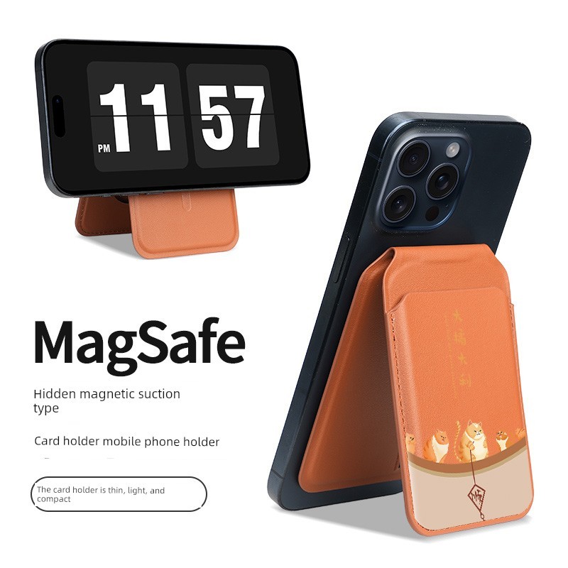 carteira magsafe Suporte de cartão de eixo rotativo magnético Fullton Daju Dali