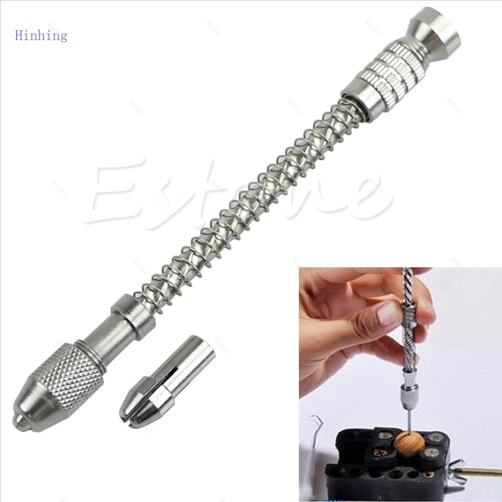 Hinhing Quente Mini Pino Torno Espiral Mão Empurrar Broca Mandril Micro Torção Bit Ferramenta De Jóias