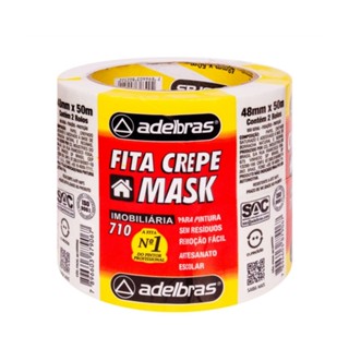 Kit 2 Fita Crepe Larga 48mm X 50mts Uso Geral Adelbras Mask 710 em Oferta na Shopee
