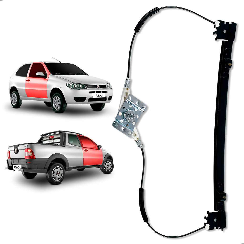 Máquina Vidro Manual Fiat Palio 1996 A 1917 Strada 98+ Direita Passageiro 2 Portas Dianteira em Oferta na Shopee