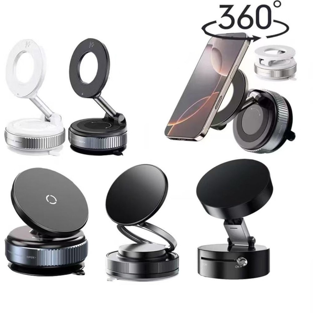 Suporte Magnético 360° Dupla Face p/ Celular – Fixação Forte a Vácuo p/ Carro, Mesa e Parede em Oferta na Shopee