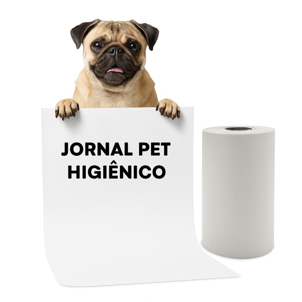 Jornal Pet 66x96Cm Papel Limpo Higiênico Cachorro 60 Folhas Pets Filhotes Adultos Pacote Com 3 KG