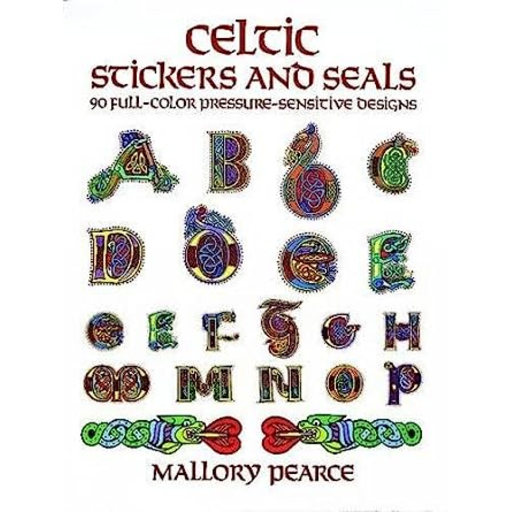Celtic Stickers And Seals -  90 Full-color Pressure-sensitive Designs