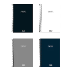 Caderno capa plástica 1/4 80 folhas Neon Cores Masculino Tilibra