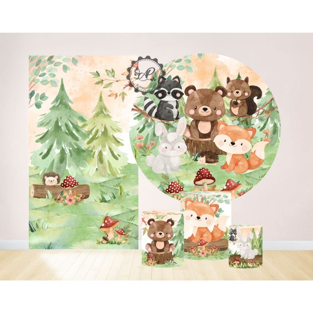 Painel casado + Capas CLD Tecido Subl decor BOSQUE  ENCANTADO em Oferta na Shopee