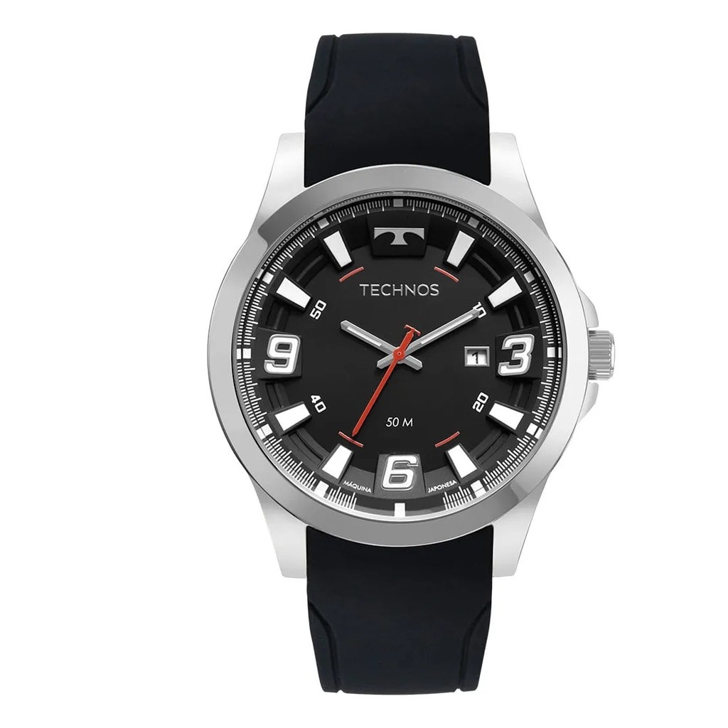 Relógio Technos Masculino Racer pulseira preta - 2115MXSS/2P