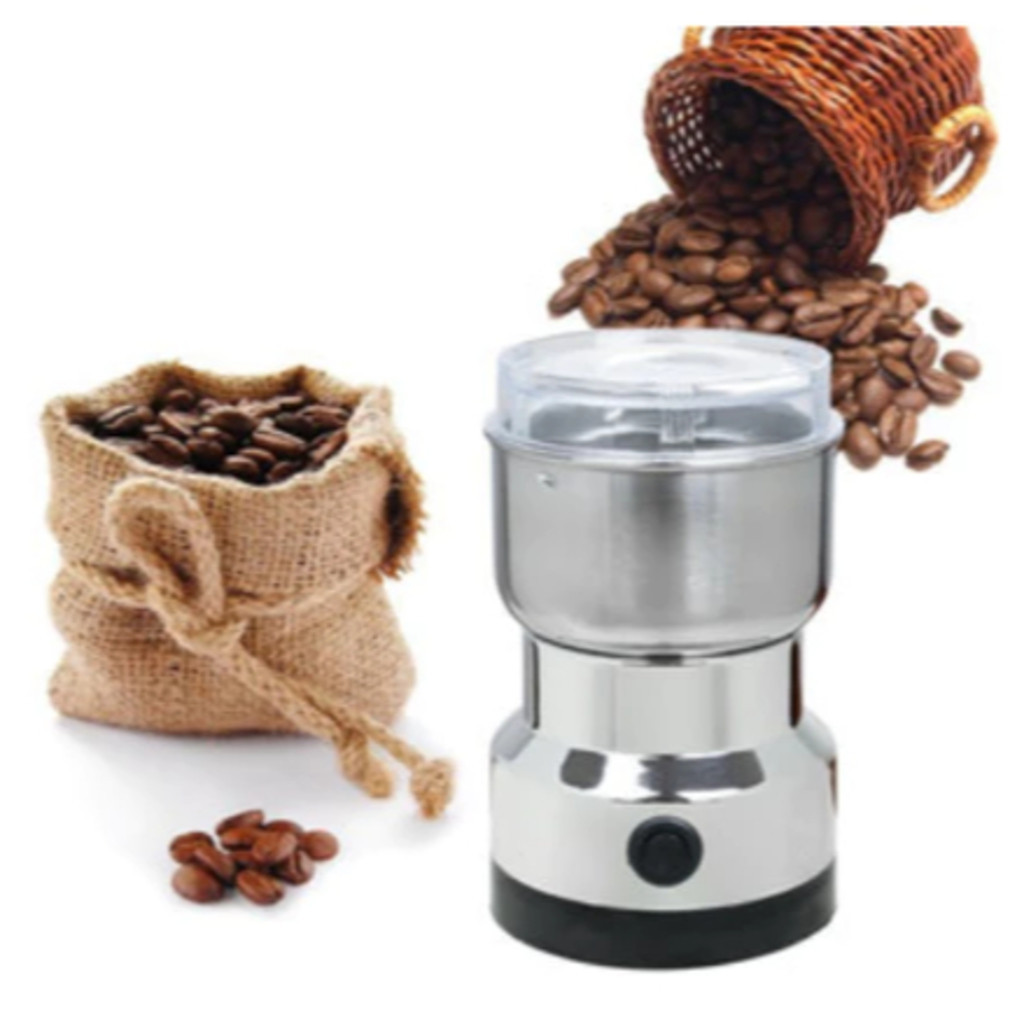 Imagem Moedor de café elétrico, moinho de grãos de aço inoxidável, moinho de farinha doméstica110V   ANG