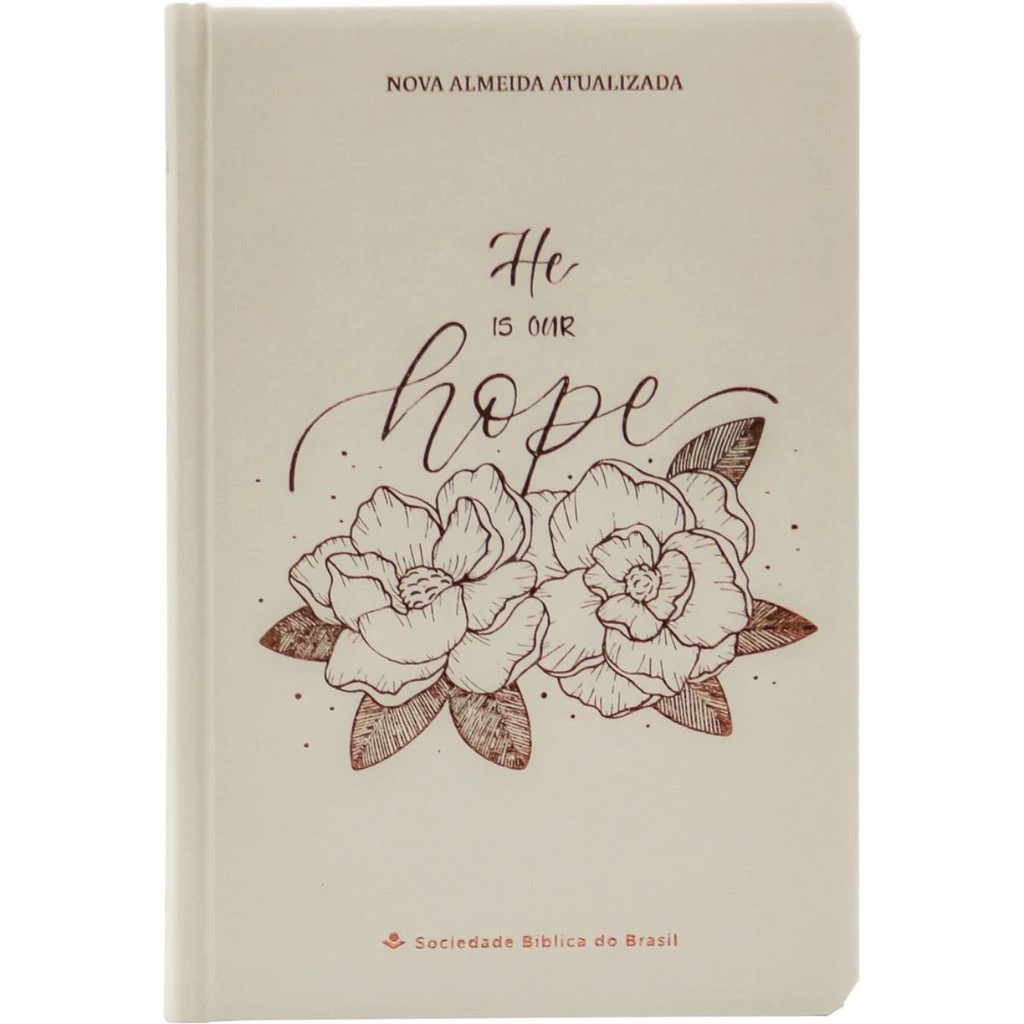 Detalhes do Bíblia Sagrada | NAA | Letra Grande | Capa Dura Bege Hope