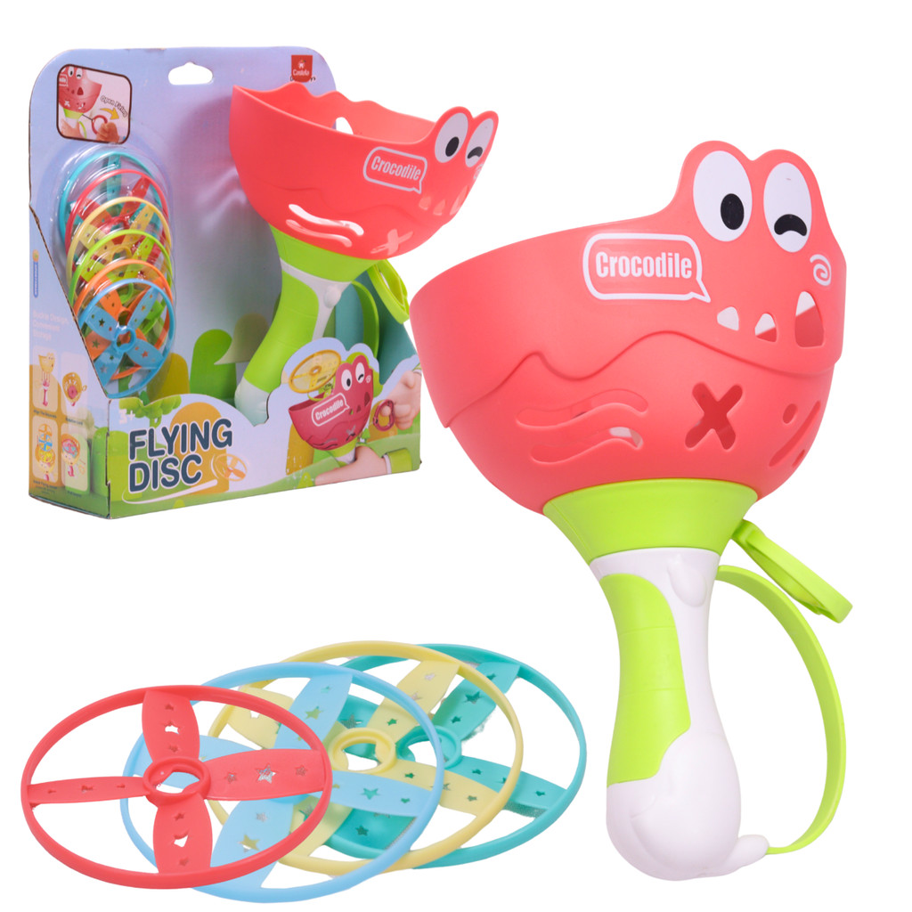 Brinquedos Lançador de Disco a Corda Vermelho - Castela em Oferta na Shopee