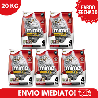 Kit 5 Areia Sanitária Higiênica Argila Natural para Gatos Grãos Médios Tradicional 20 kg Mimo Cat em Oferta na Shopee