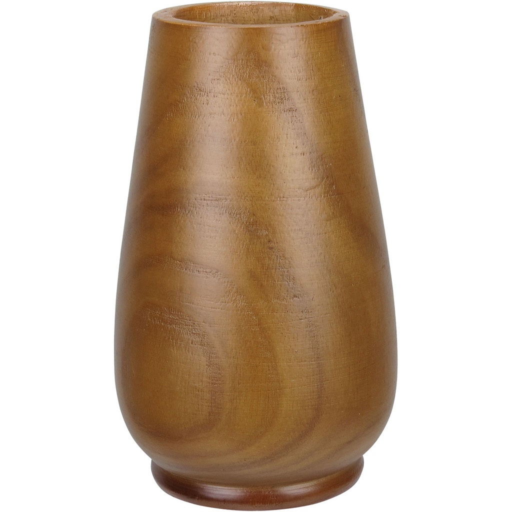 VASO DECORATIVO ENFEITE DECORAÇÃO CASA PLANTA APARADOR MADEIRA 24x14x14cm NATURAL
