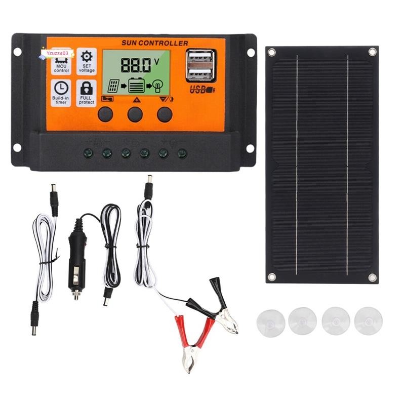 Kit De Painel Solar 600W Com Controlador De Carga 100A 18V Carregamento Para Sistema De Reboque De Barco De Acampamento em Oferta na Shopee