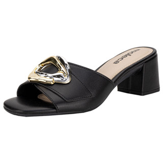 Tamanco Feminino Salto Grosso Moleca 5496117 em Oferta na Shopee