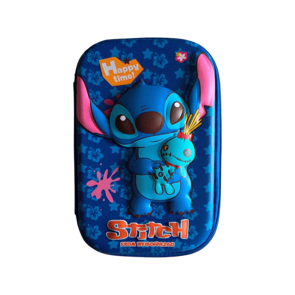 Estojo Escolar Infantil Disney Stitch 72 Lápis Licenciado em Oferta na Shopee