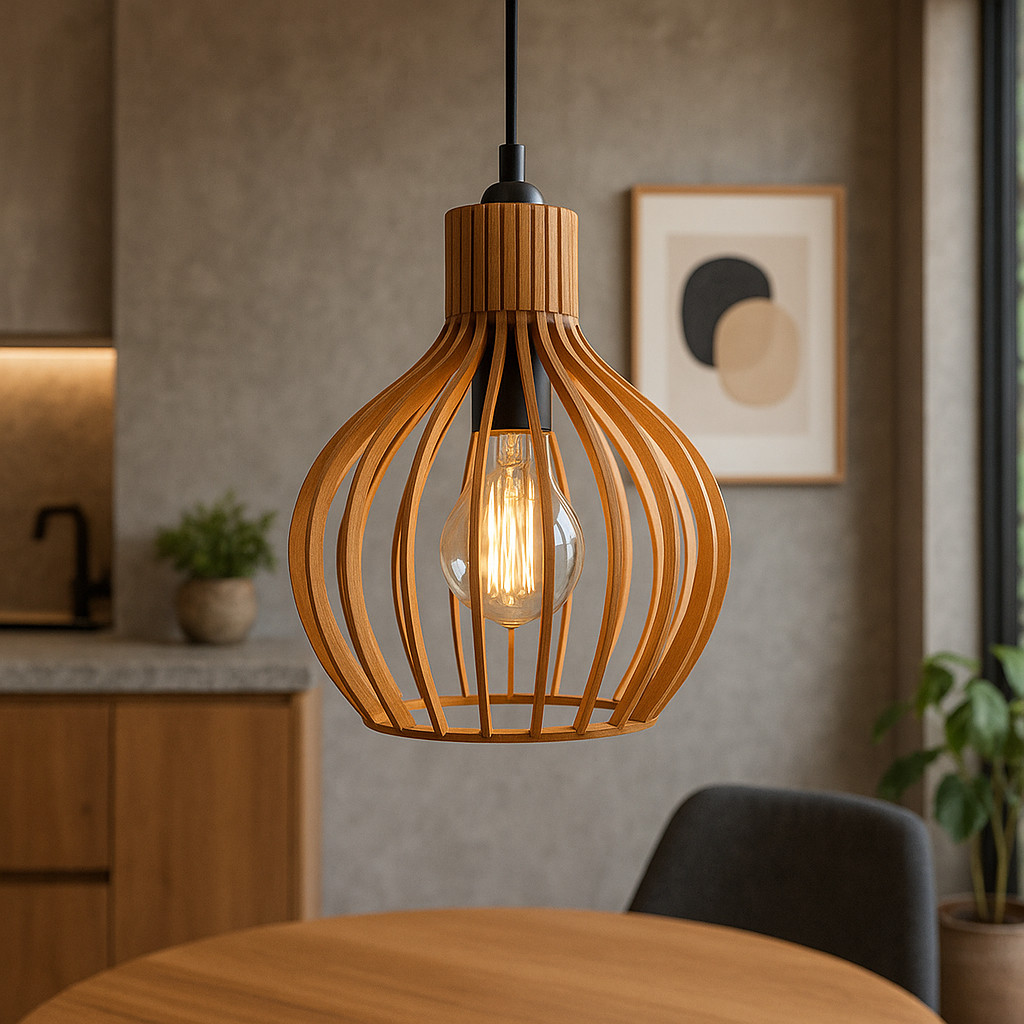 Luminária Simples Teto Coquinho Mdf  Sem Fio em Oferta na Shopee